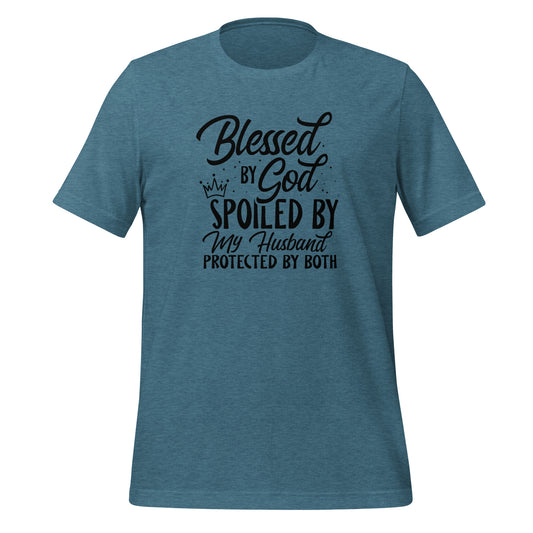 Blessed by God, Spoiled by my Husband, Unisex t-shirt